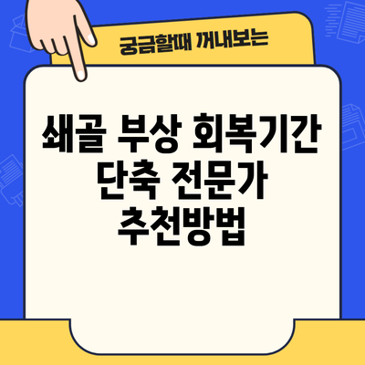 쇄골 부상 회복기간 단축 전문가 추천방법