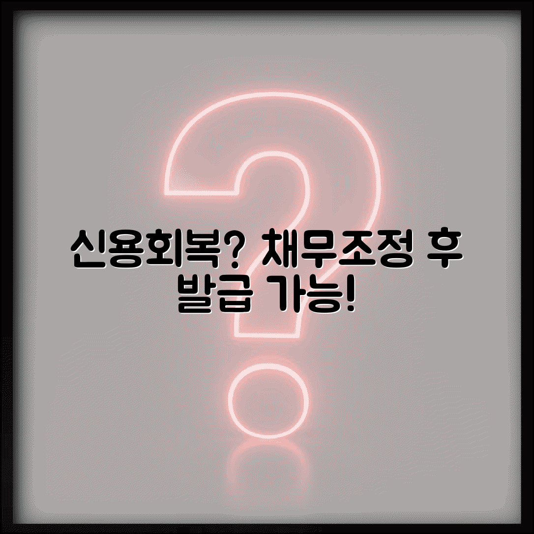 채무조정자 신용카드 | 조정 후 신용카드 발급 | 신용회복 과정