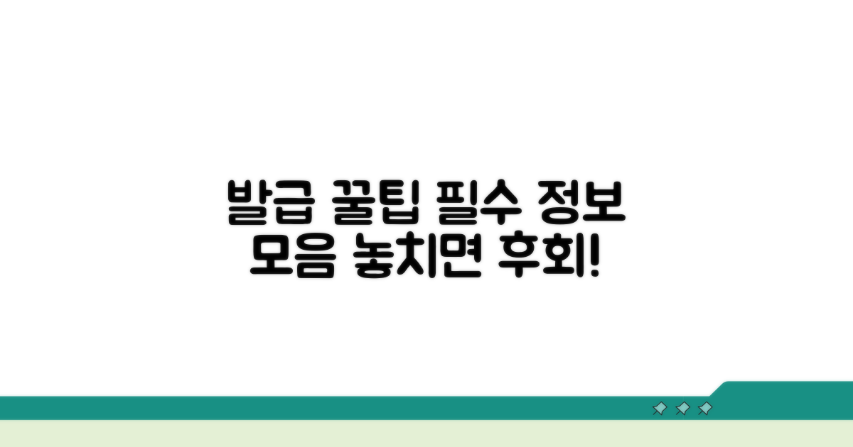 발급 시 꼭 알아야 할 필수 정보