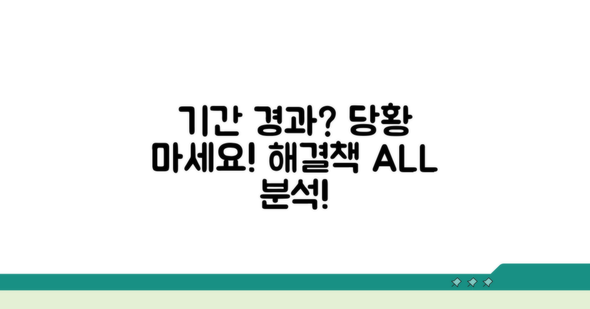 기간 경과 시 대응법 완벽 분석
