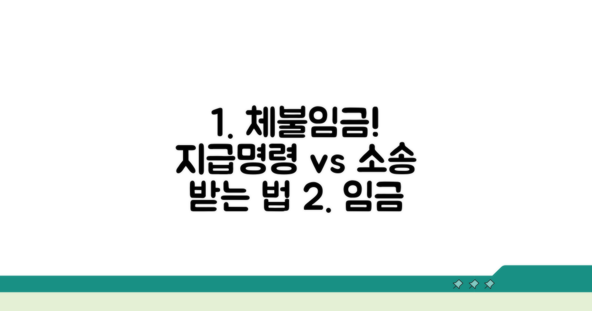 체불임금 지급명령과 소송