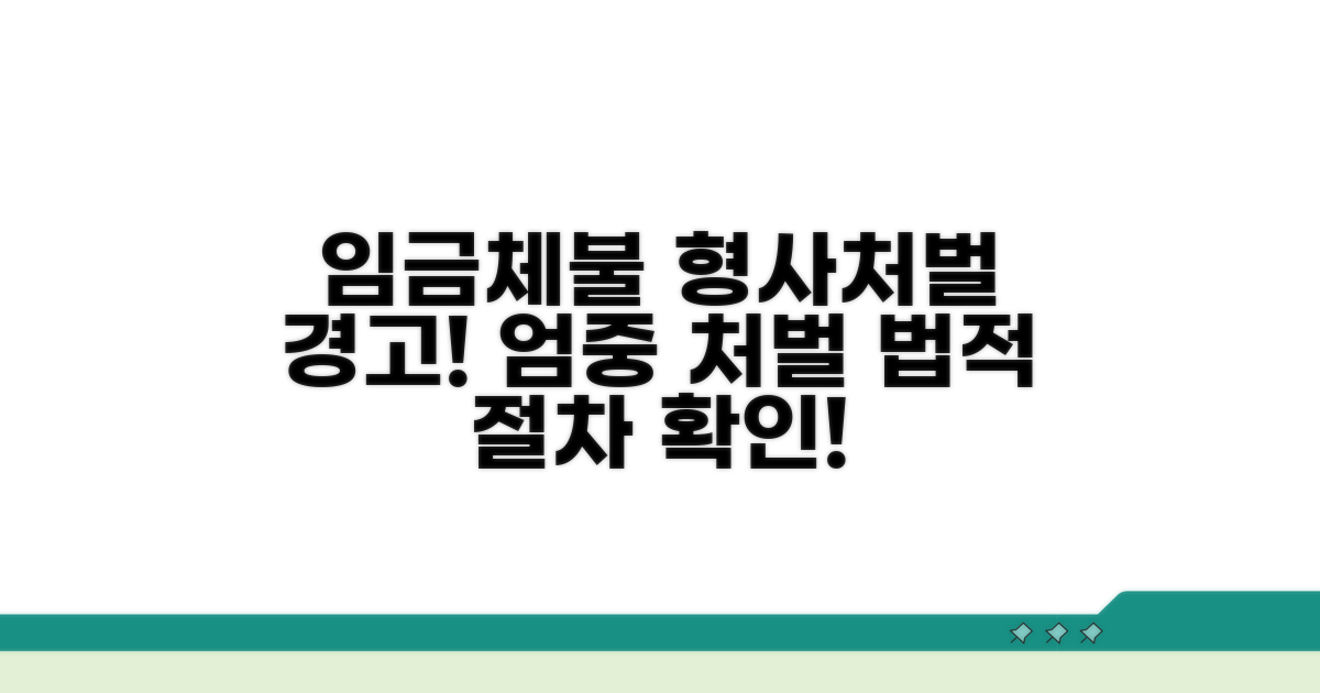 임금체불 형사처벌 절차 개요