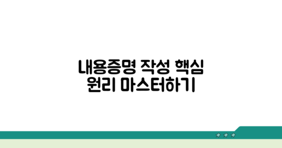 내용증명 작성 기본 원리