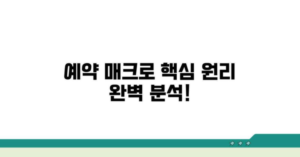 예약 매크로 핵심 원리 파헤치기
