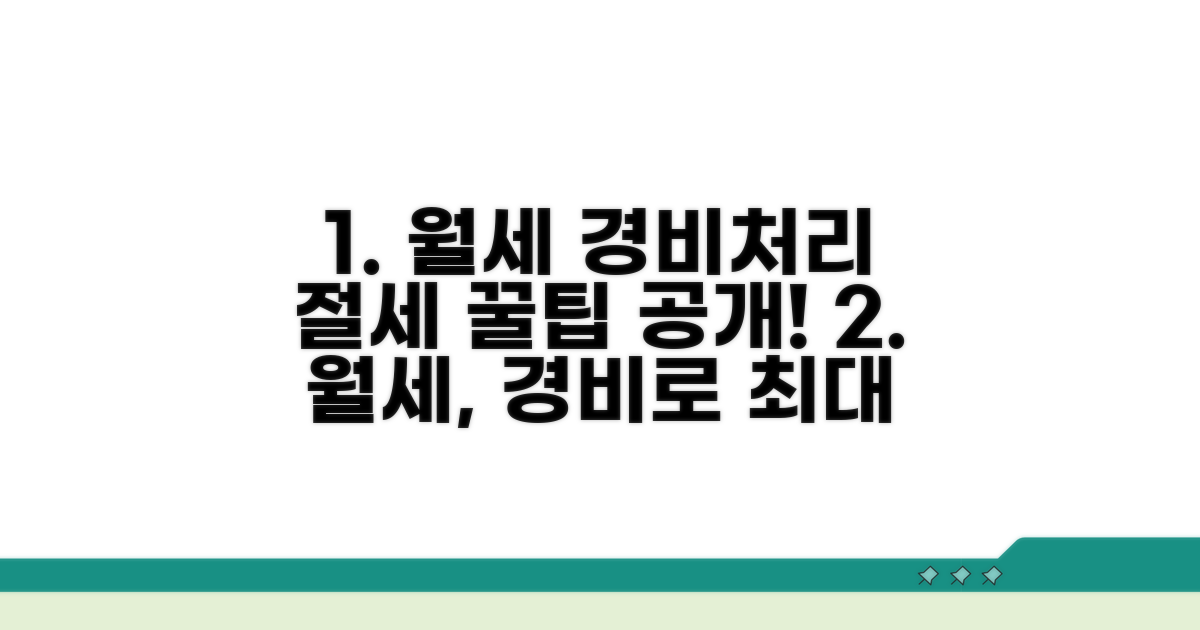 월세, 경비처리로 절세하는 구체적 방법