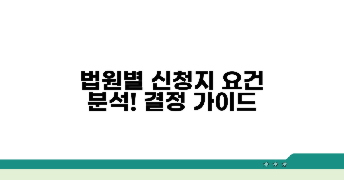 신청지 결정, 법원별 요건 분석