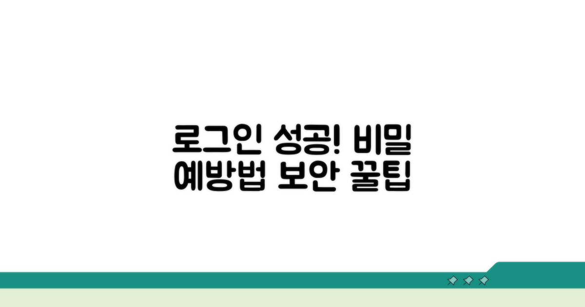 로그인 성공 꿀팁과 예방