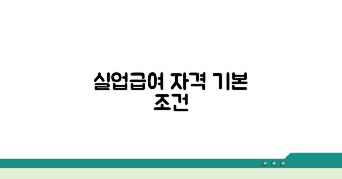 실업급여 수급 자격 기본 조건