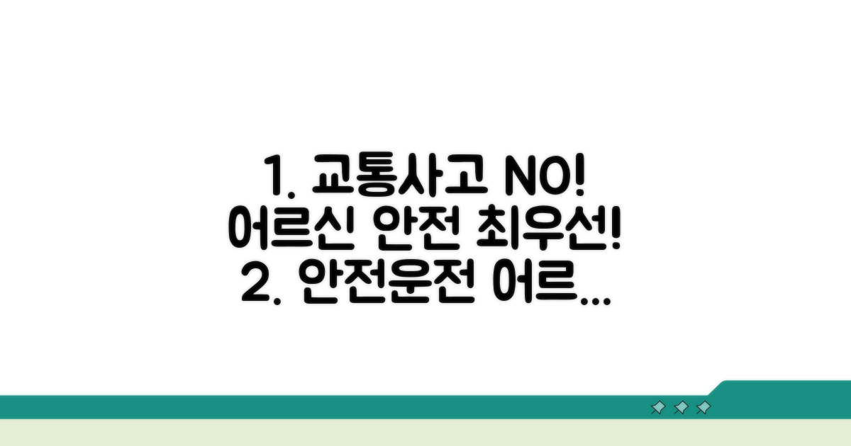 교통사고 예방, 노인 안전 최우선