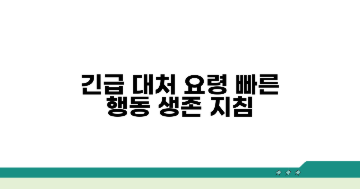 긴급 상황 발생 시 대처 요령