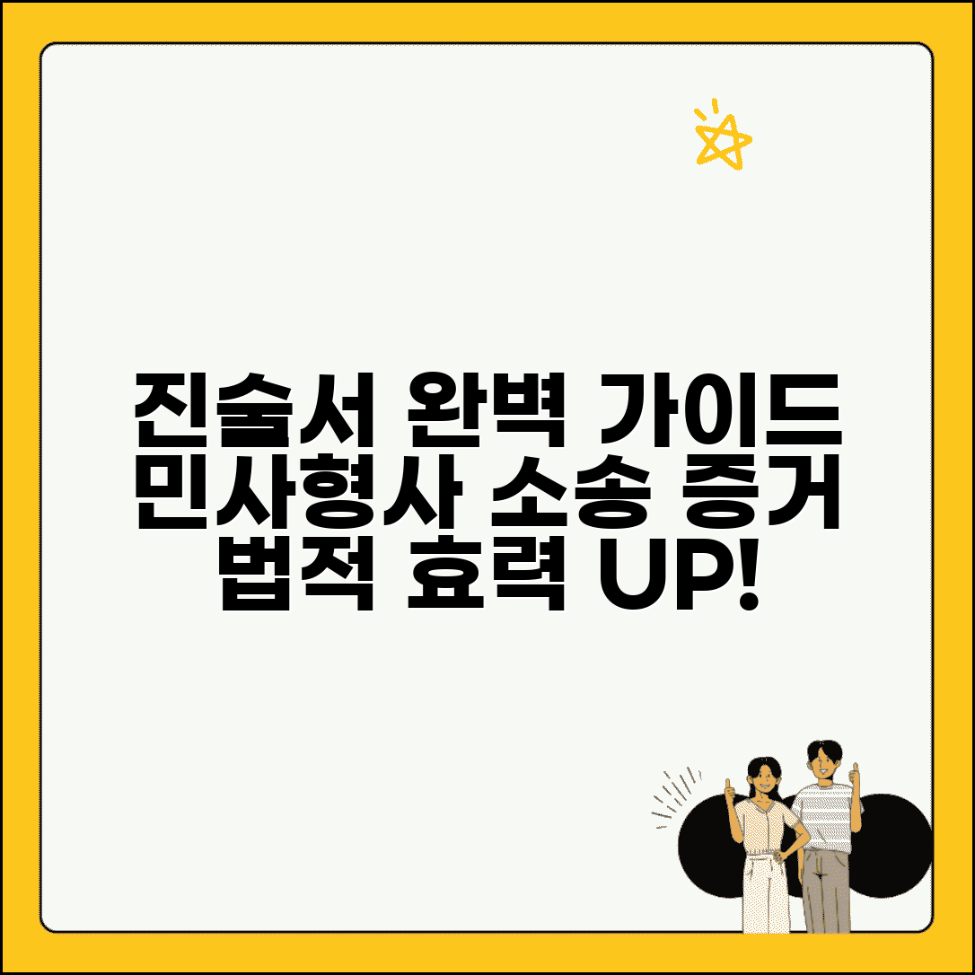 진술서 작성법 증거 제출 | 민사 형사 소송용 진술서 작성 방법과 법적 효력
