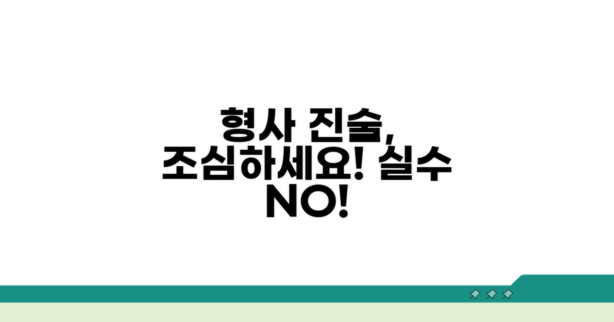 형사 사건 진술서 주의사항