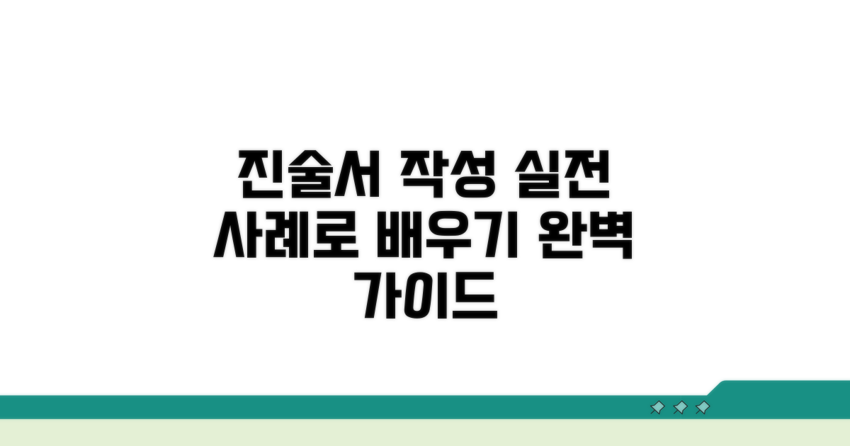 실전 사례로 배우는 진술서 작성