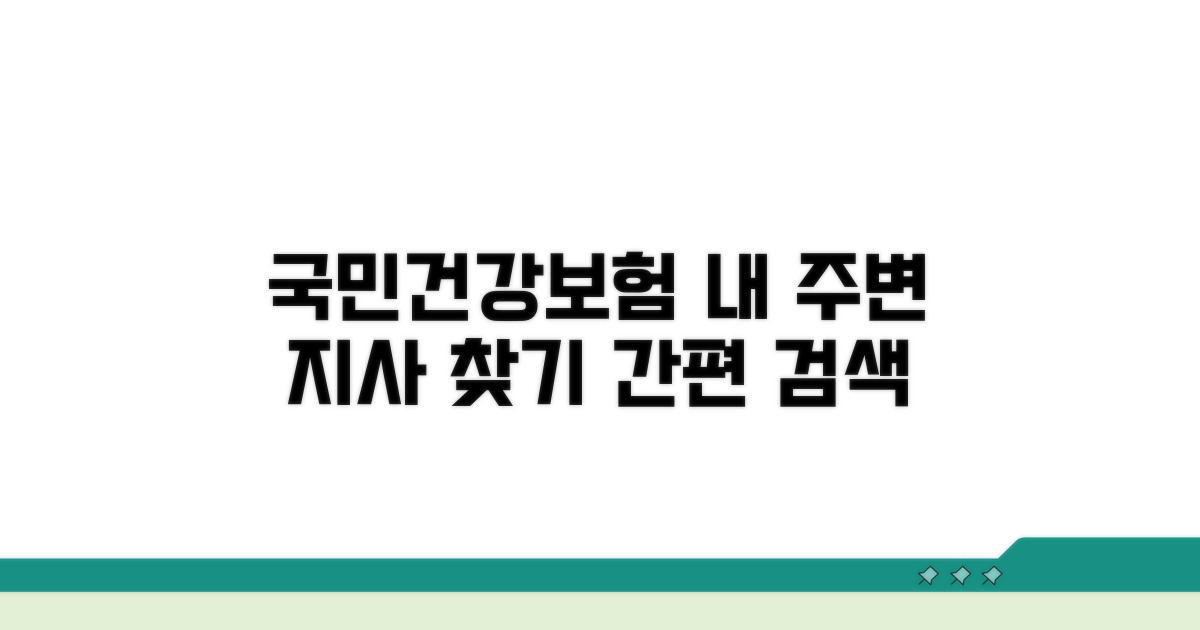 지역별 국민건강보험 지사 찾기