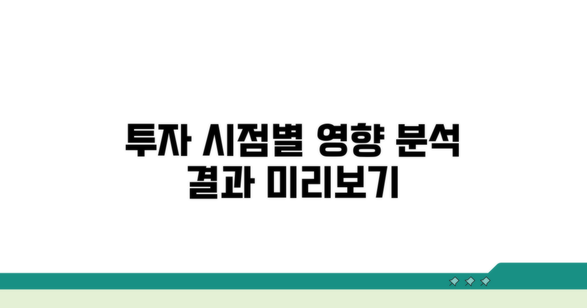 투자 시점별 영향 분석
