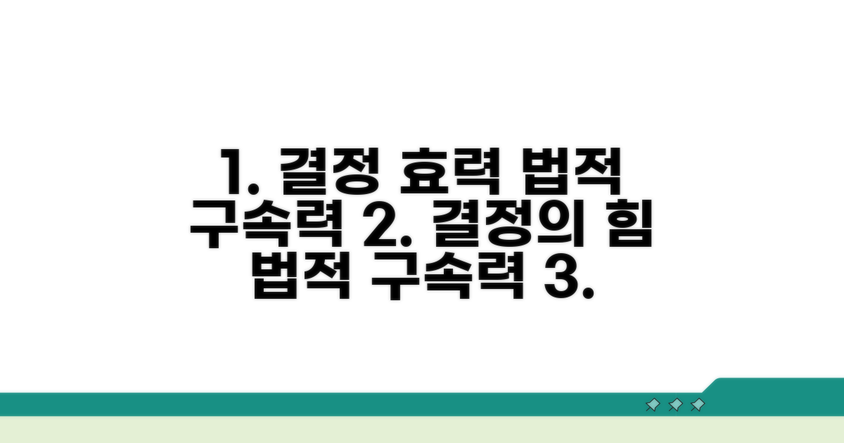 결정 효력의 법적 구속력 알아보기