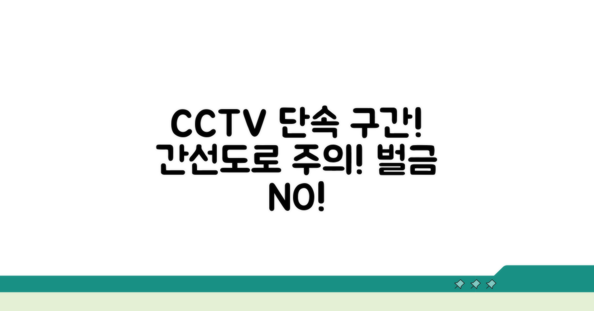 간선도로 CCTV 단속구간 안내