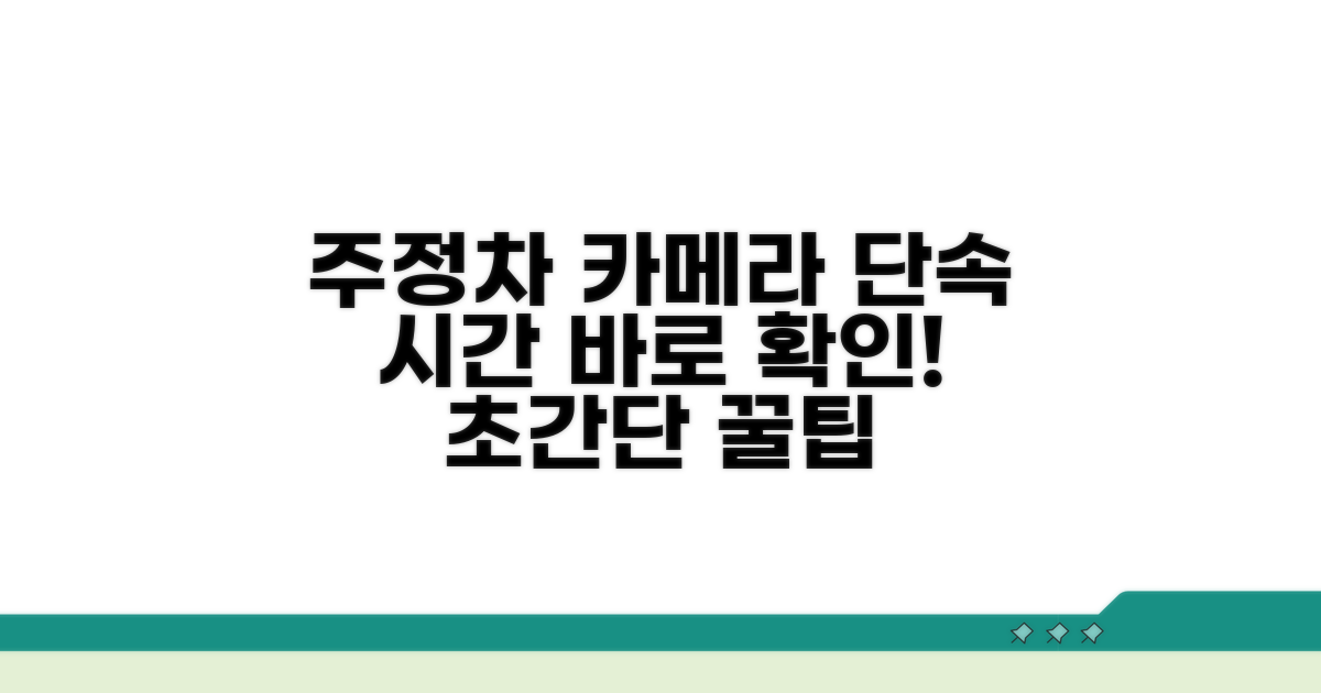 주정차 카메라 단속시간 확인법