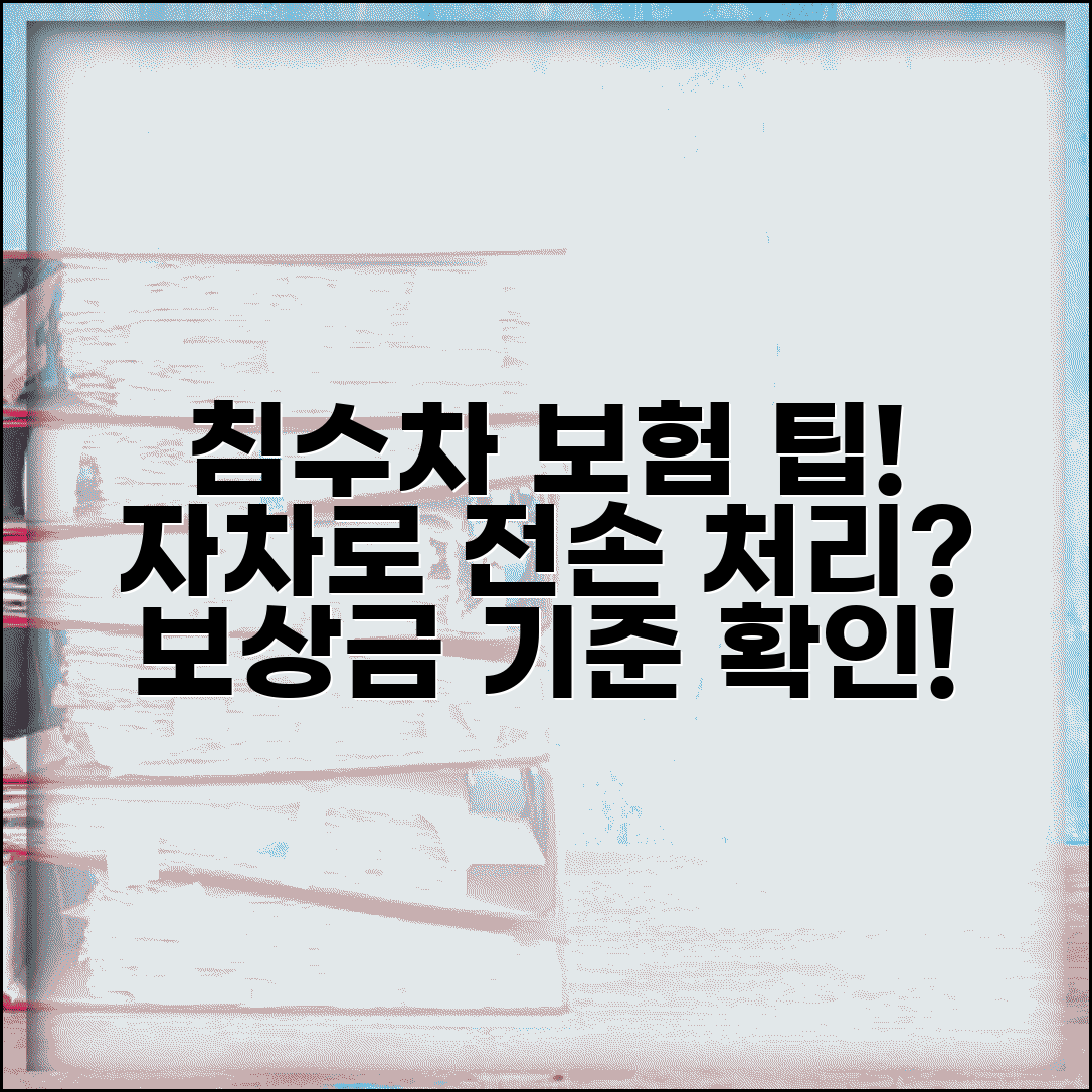 침수차량 보험 및 보상 범위 | 침수차 자차보험 적용 | 침수차량 전손 처리 | 보험금 지급 기준