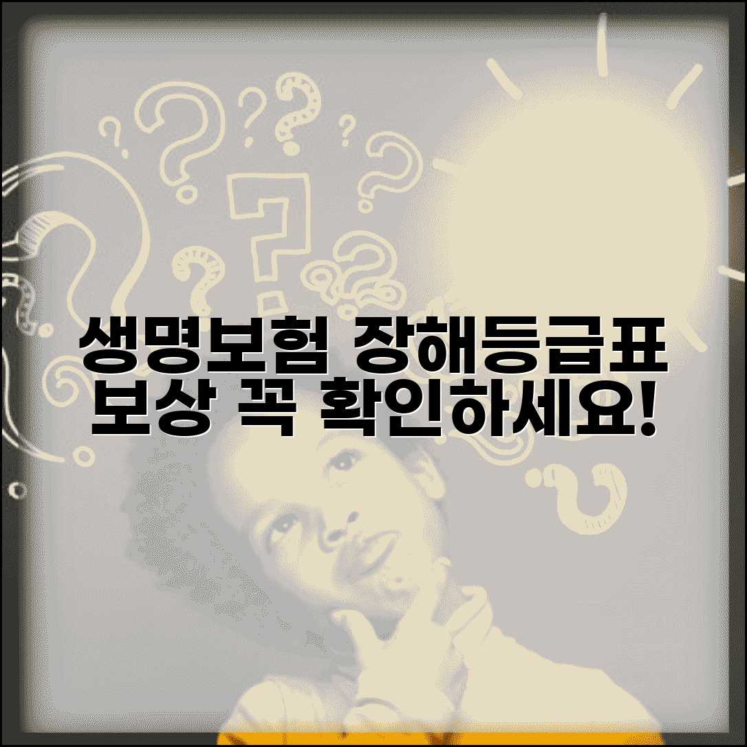 생명보험 장해등급표 | 생보 장해등급 기준 및 보상