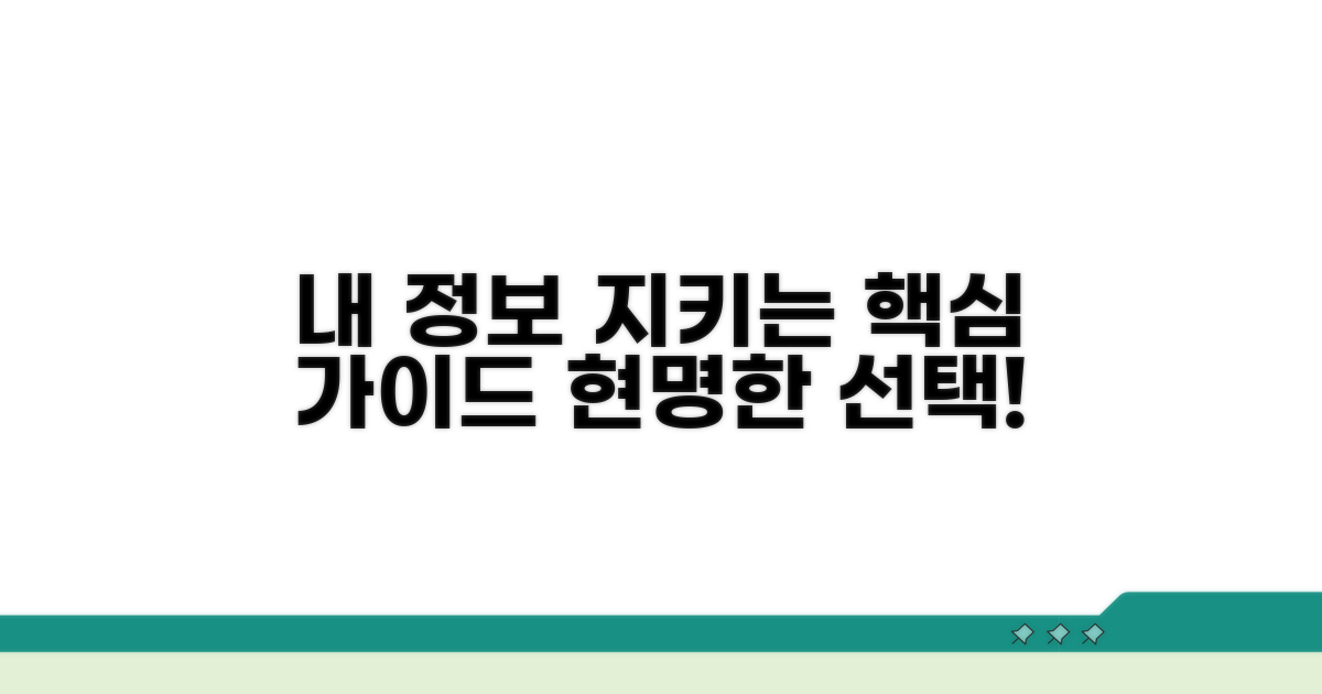 내 정보 지키는 현명한 선택 가이드