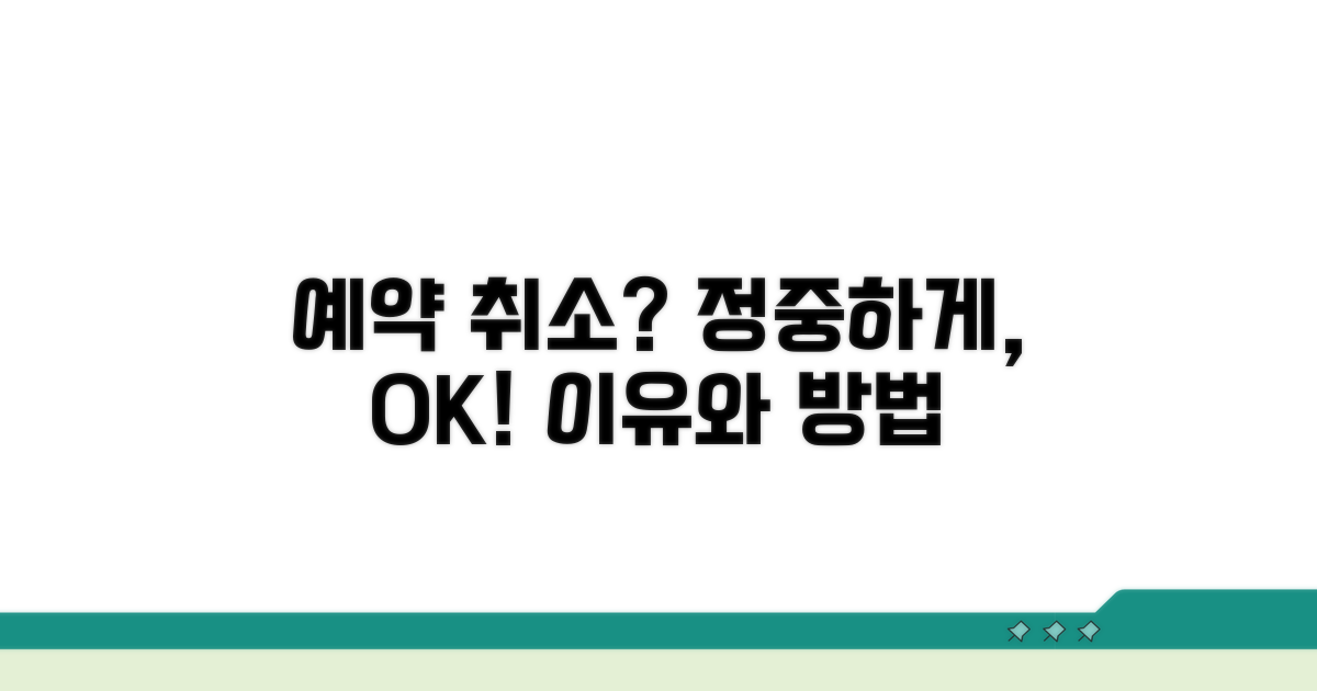 예약 취소, 정중한 이유와 방법