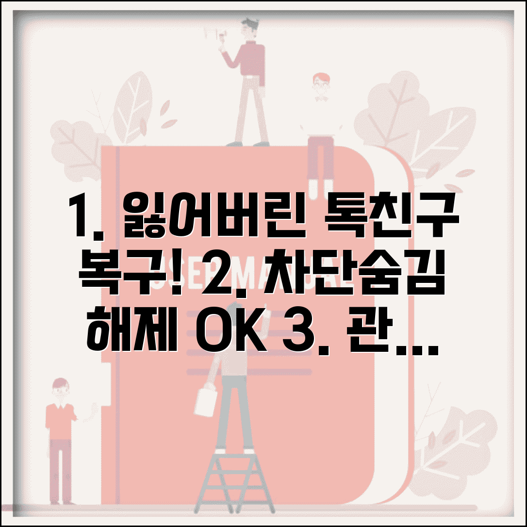 카톡 친구 삭제 복구 단계별 안내 | 차단 해제부터 숨김 친구 복원까지 관계 회복 완전 가이드