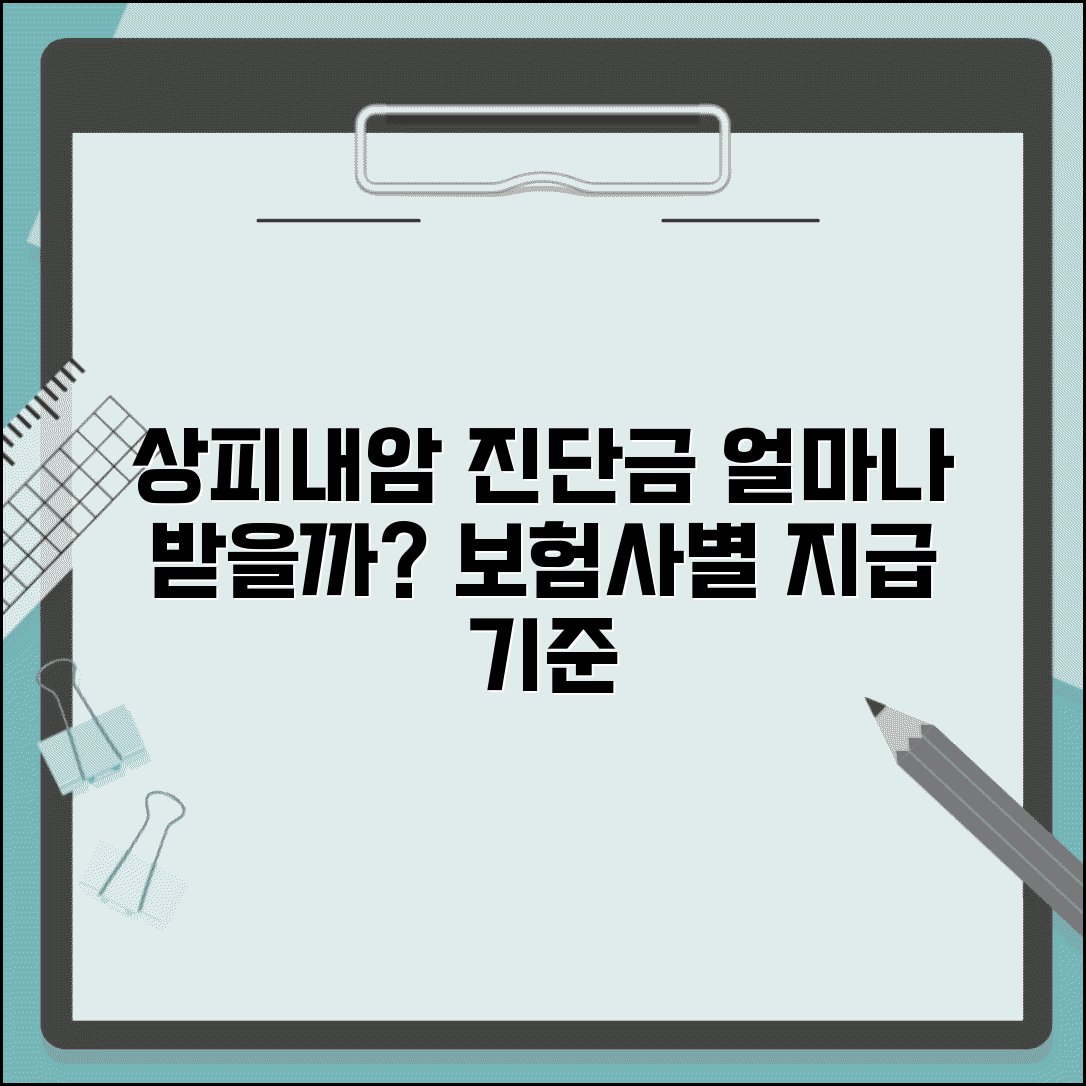 상피내암 진단금 얼마나 받을까 | 보험사별 지급 기준과 청구 방법