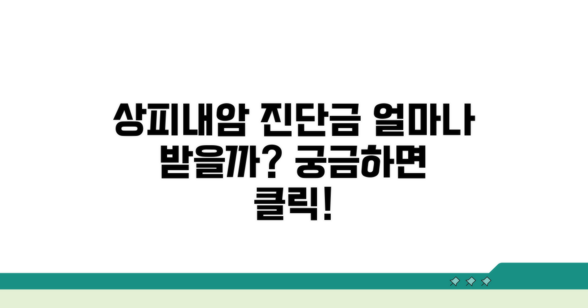 상피내암 진단금, 얼마나 받을까?