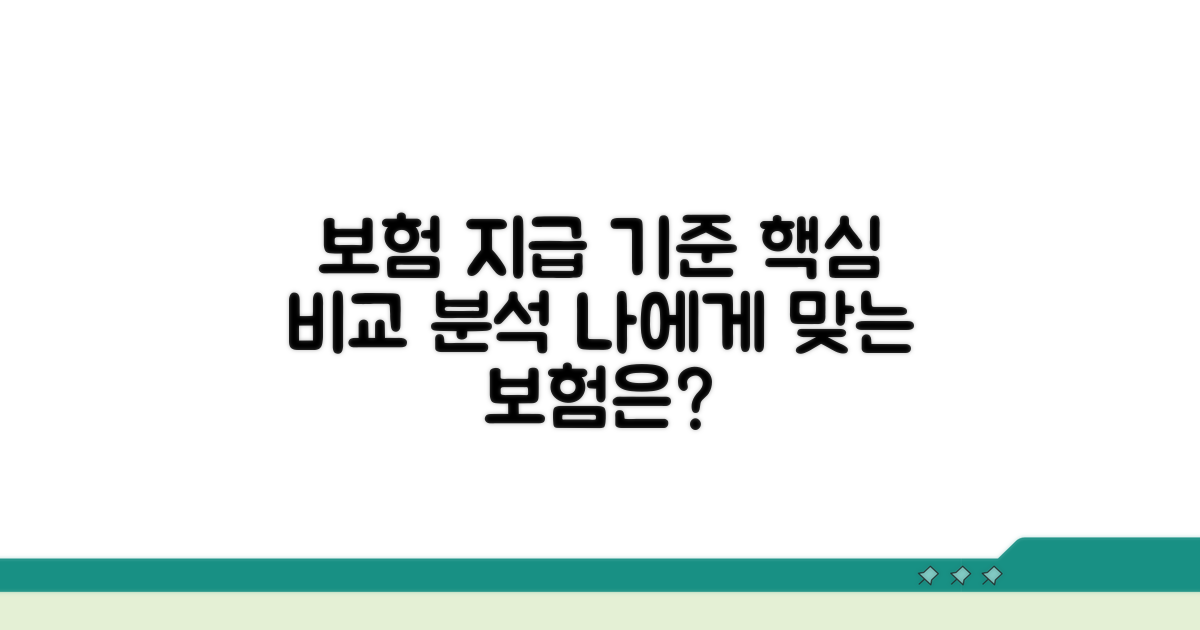 보험사별 지급 기준 상세 분석