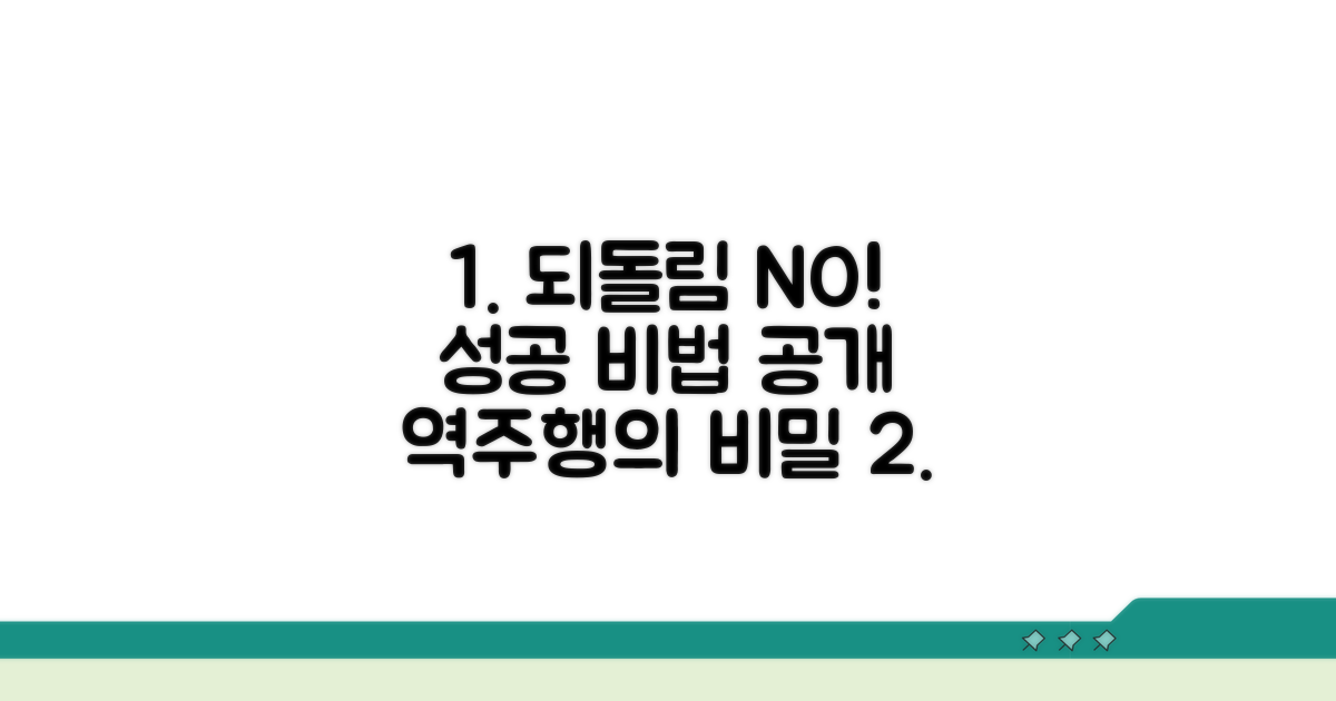 진행 상황 되돌리기, 성공 노하우 공개
