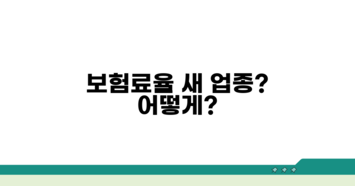 새로운 업종, 보험료율 어떻게 달라질까