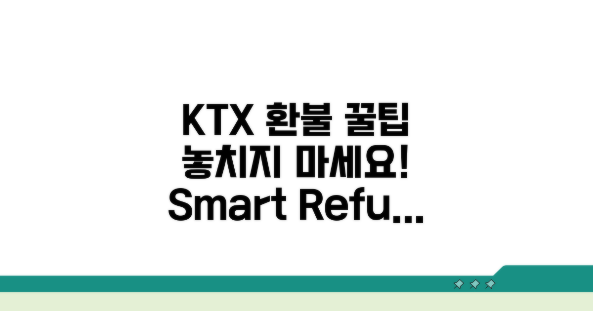 스마트한 KTX 환불 꿀팁