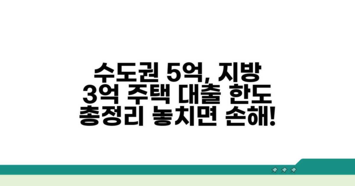 수도권 5억, 지방 3억 한도 총정리