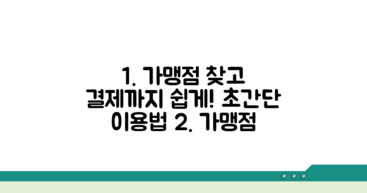 가맹점 확인부터 결제까지, 이용 방법 완벽 분석