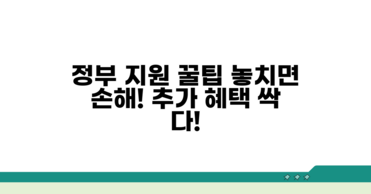 정부 지원과 추가 혜택 활용법