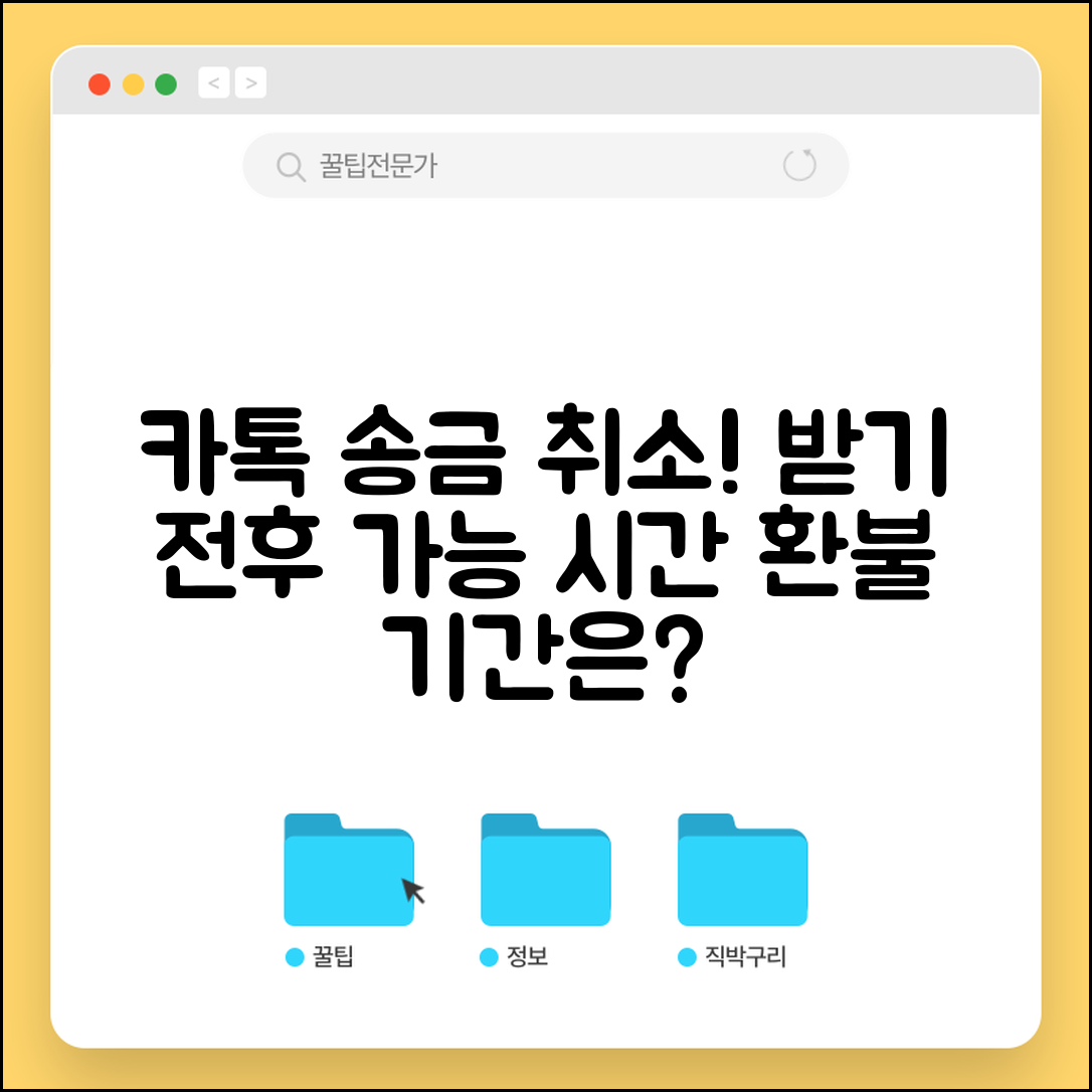 카카오톡 송금받기 취소 시한 | 송금 완료 후 취소 가능 시간과 환불 처리 기간