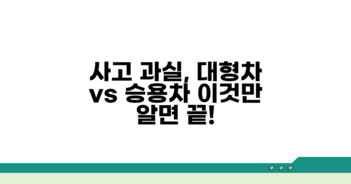 대형차 승용차 사고 시 과실 판정 절차