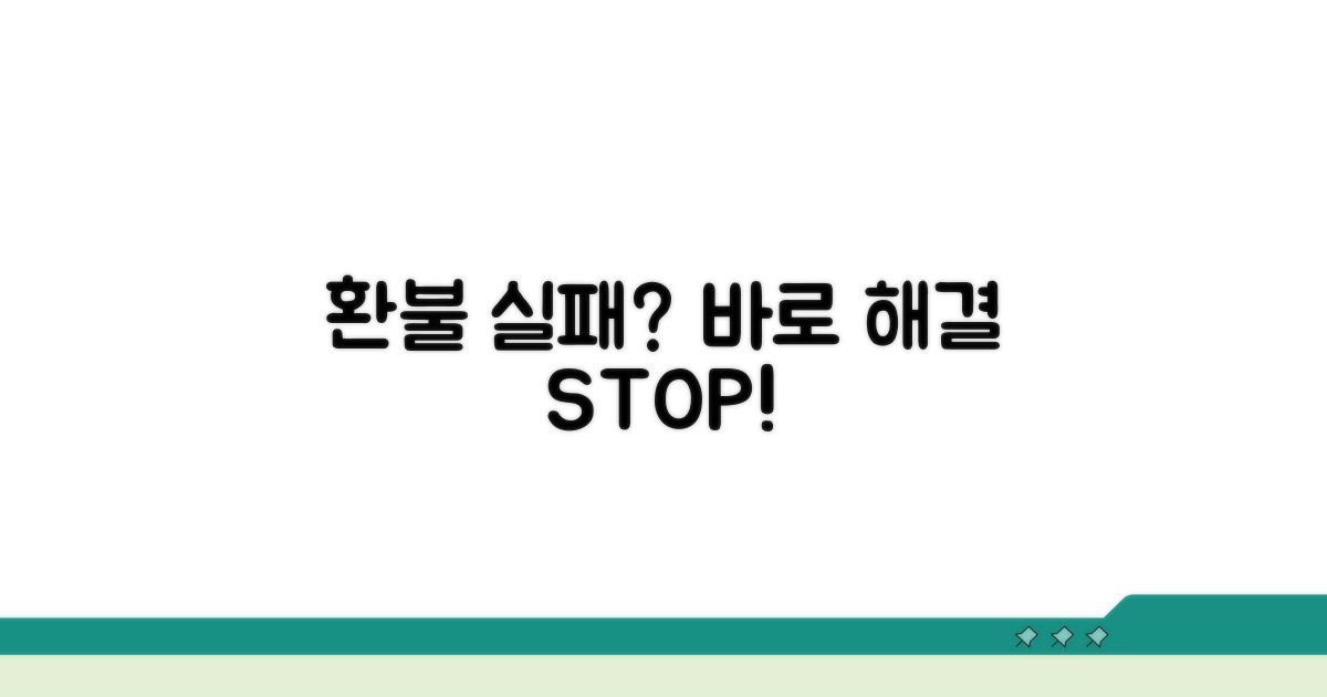 환불 실패 시 대처 방법