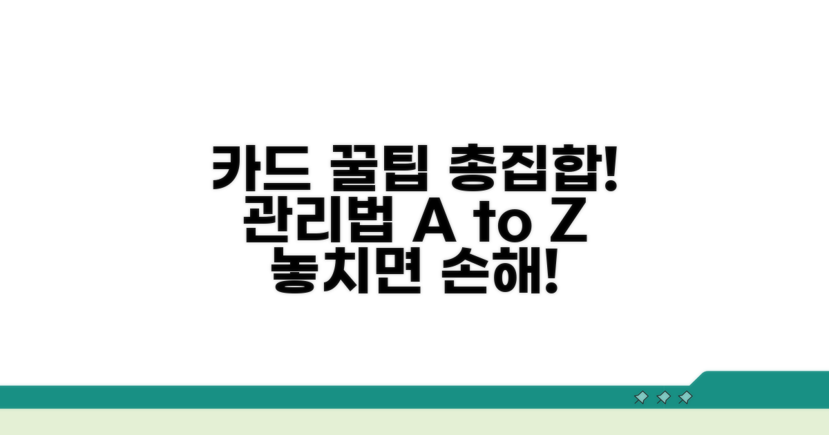 카드 사용 관리 꿀팁 대방출