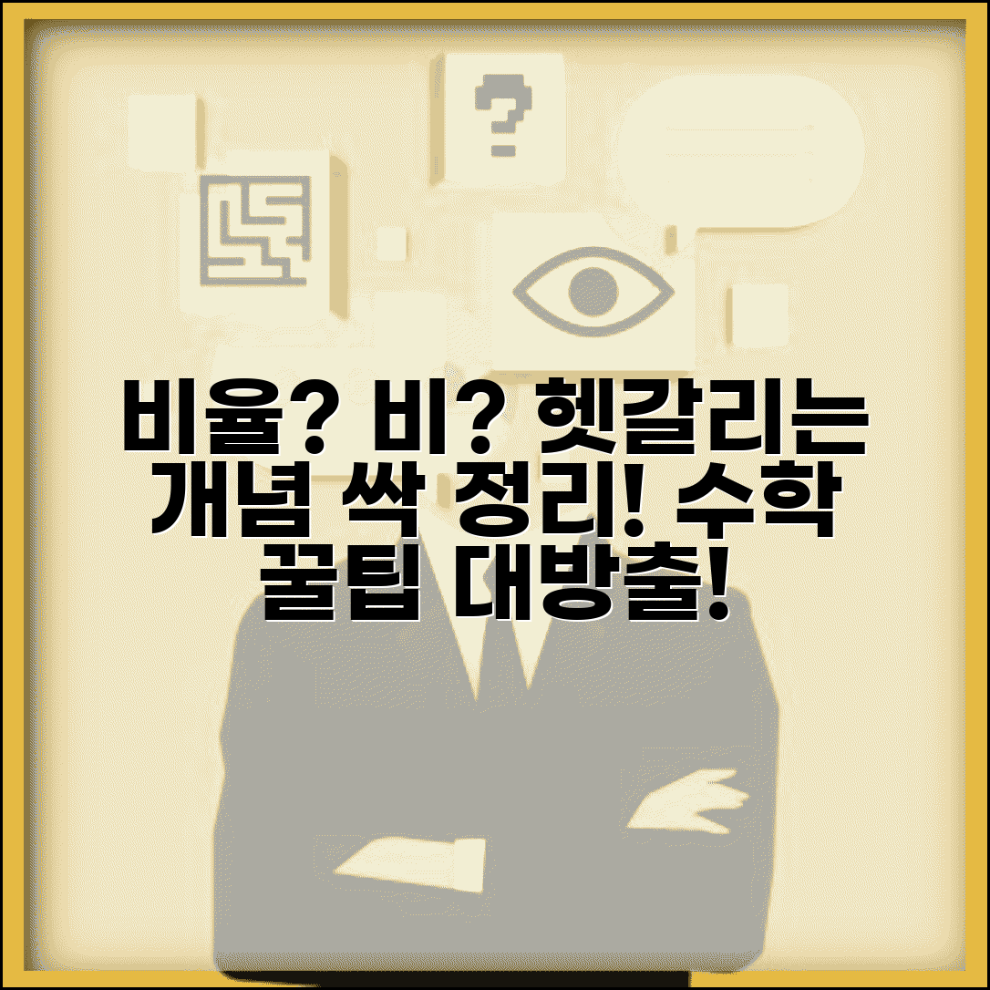 비율 뜻 의미와 비 차이점 수학 개념