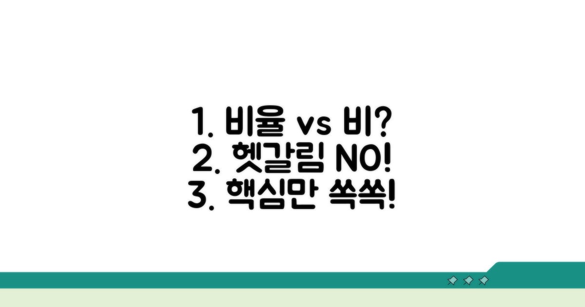 개념 쉽게 설명, 비와 비율 구분법