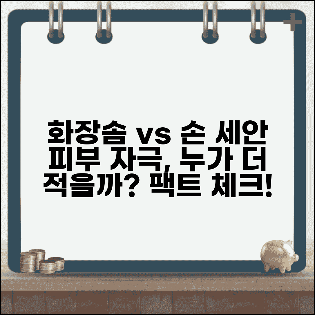 화장솜 세안 시 피부 자극 적을까? 손 세안 비교
