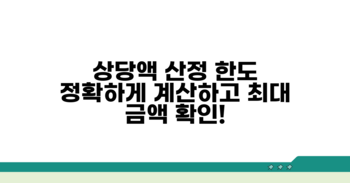 상당액 산정 방식과 한도