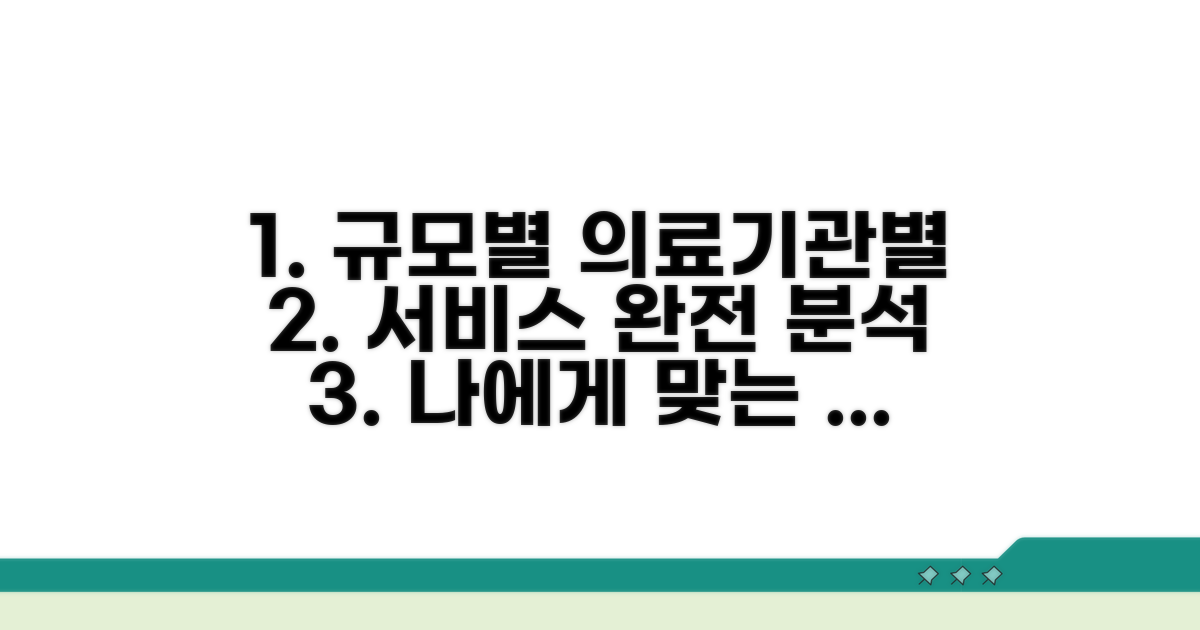 규모별 의료기관별 서비스 완전정리