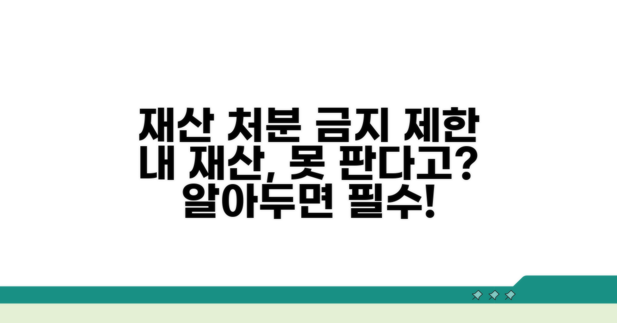재산 처분 금지 및 제한 범위