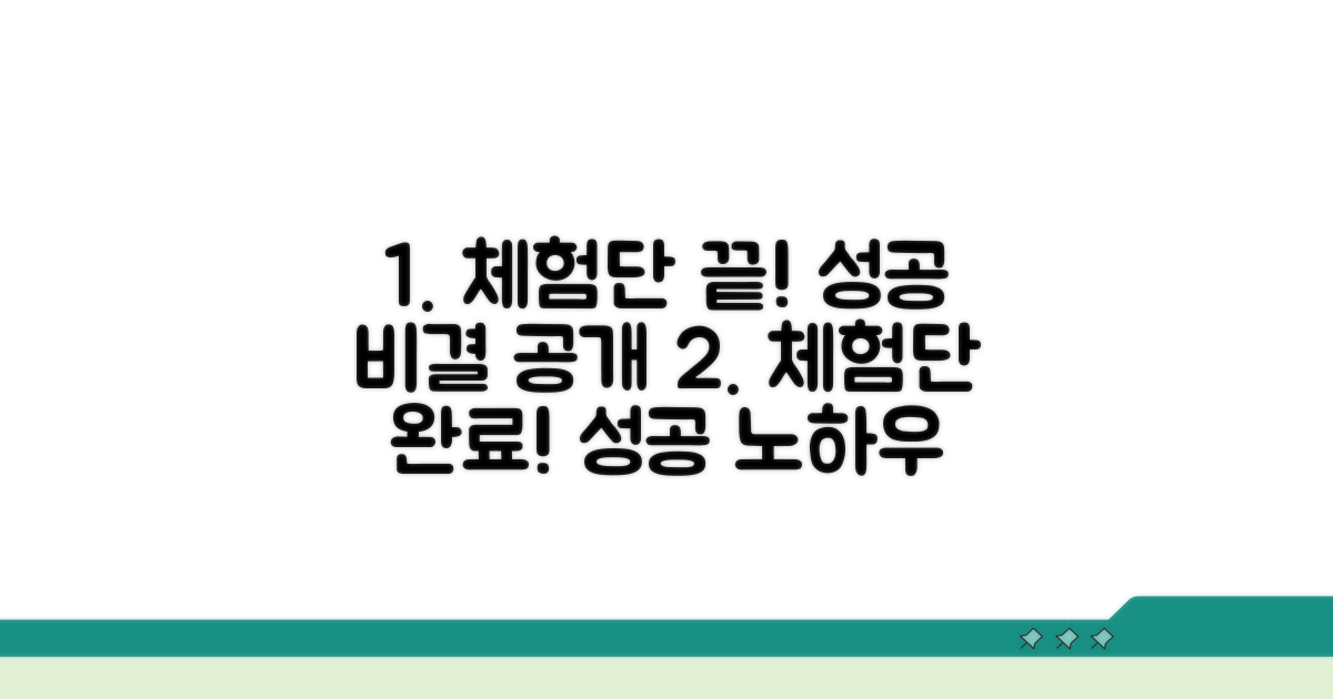 성공적인 체험단 활동 마무리