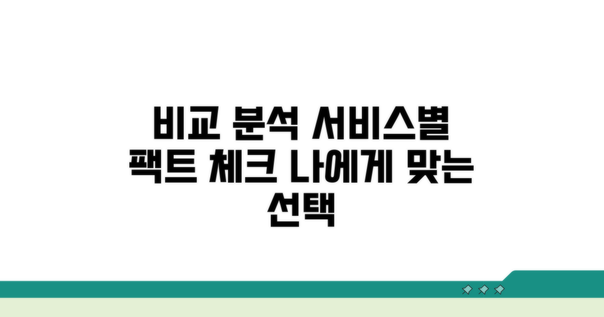사업자별 서비스 차별점 한눈에 보기