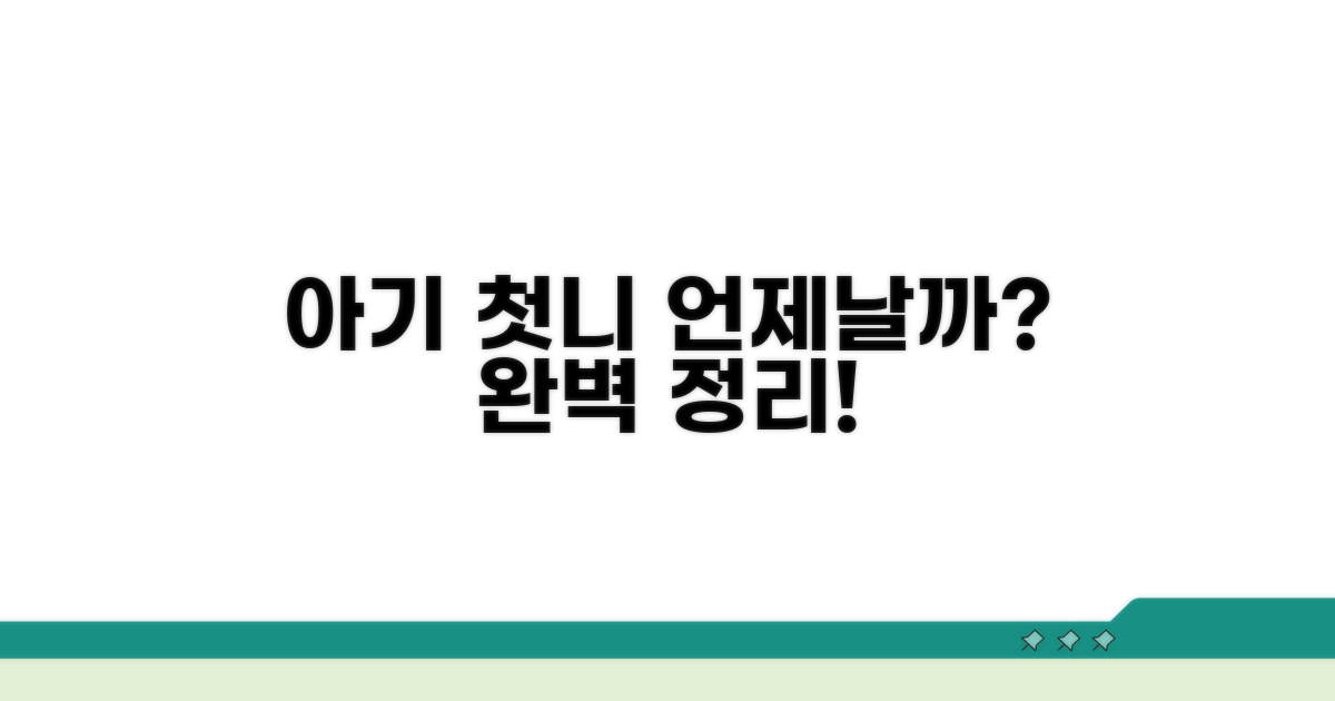 아기 첫니 나는 시기 완벽 정리