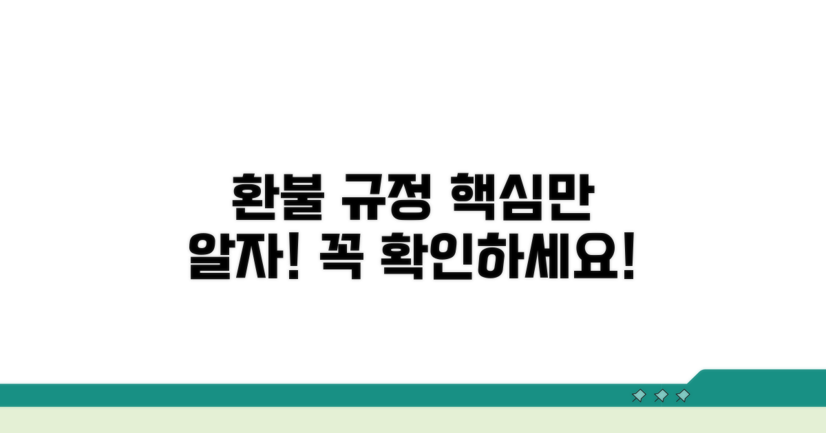 환불 규정, 이것만 알자!